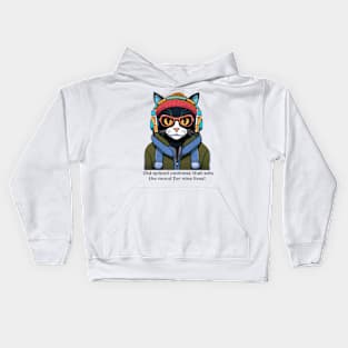 Black Cat .Old-school coolnes that sets the mood for nine lives Kids Hoodie